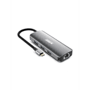 Urban Factory MHC55UF base para portátil y replicador de puertos Alámbrico USB 3.2 Gen 1 (3.1 Gen 1) Type-C Gris
