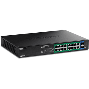 Trendnet TPE-TG182ES switch Gestionado Gigabit Ethernet (10/100/1000) Energía sobre Ethernet (PoE) Negro