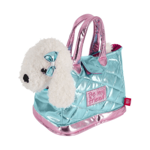 Bolso mano peluche Azul perro Didi 28cm