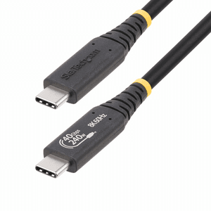 StarTech.com Cable USB4 de 1m - Cable USB Tipo C Certificado USB-IF - Cable USB-C de 40G - PD 3.1 EPR de 240W - 8K 60Hz - Compat