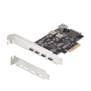 StarTech.com Tarjeta PCIe de 5 Puertos USB de 10Gbps 4x USB-C / 1x USB-A - Hub Concentrador Interno USB 3.2 de 10Gbps - Tarjeta 