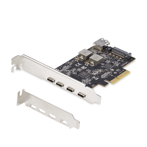 StarTech.com Tarjeta PCIe de 5 Puertos USB de 10Gbps 4x USB-C / 1x USB-A - Hub Concentrador Interno USB 3.2 de 10Gbps - Tarjeta 