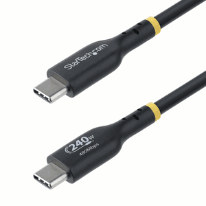 StarTech.com Cable de Carga USB-C de 3m - Cable USB Tipo C - Certificación USB-IF - PD de 240W EPR - Cable USB 2.0 USB-C de Carg