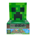 Lampara 3D con despertador y fecha Minecraft Creeper