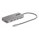 StarTech.com Adaptador Multipuerto USB-C de 3 Monitores HDMI/DP - 4K 60Hz Doble + 4K 30Hz HDMI y DP - Hub 4x USB-A - PD de 100W 