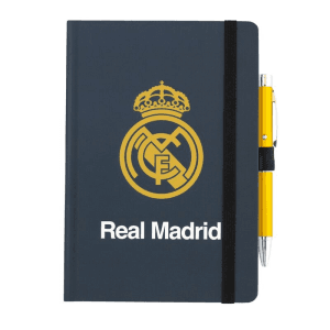 Cuaderno A5 premium boligrafo proyector Real Madrid