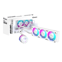 GIGABYTE AORUS WATERFORCE X II 360 ICE Refrigerador de CPU líquido AIO - 3x ventiladores ARGB de 120 mm, pantalla LCD a todo col