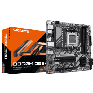 GIGABYTE B850M DS3H Placa Base - Procesadores AMD Ryzen Serie 9000, 16+2+2 fases VRM digitales, hasta 8200MHz DDR5 (OC), 1xPCIe