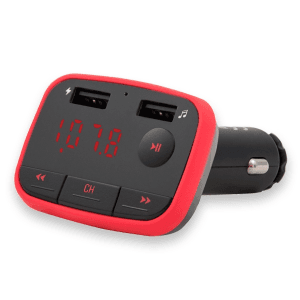 Savio TR-10 transmisor FM 87 - 108 MHz Bluetooth/USB Negro, Rojo