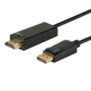 Savio CL-56 adaptador de cable de vídeo 1,5 m DisplayPort HDMI tipo A (Estándar) Negro