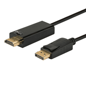 Savio CL-56 adaptador de cable de vídeo 1,5 m DisplayPort HDMI tipo A (Estándar) Negro