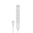 Savio LZ-114 4 salidas AC Tipo E 1,5 m 2 3680 W Blanco