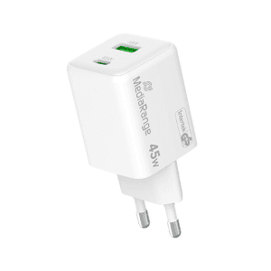 MediaRange MRMA113-2 cargador de dispositivo móvil Smartphone, Tableta Blanco Corriente alterna Carga rápida Interior