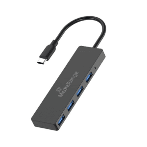 MediaRange MRCS508 hub de interfaz USB 3.2 Gen 1 (3.1 Gen 1) Type-C 5000 Mbit/s Negro