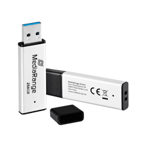 MediaRange MR1903 unidad flash USB 256 GB USB tipo A 3.2 Gen 1 (3.1 Gen 1) Negro, Plata