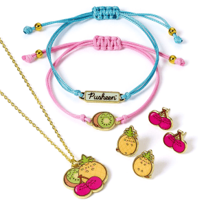 Set Colgante pulsetas pendientes Pusheen