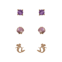 Set 3 Pares de pendientes La Sirenita Disney