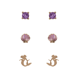 Set 3 Pares de pendientes La Sirenita Disney