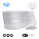 SUBBLIM Teclado con raton COMBO DUAL OFFICE PROWAVE WHITE