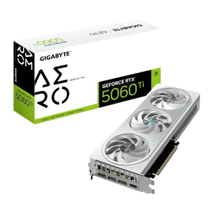 GIGABYTE GeForce RTX 5060 Ti AERO OC 16G Tarjeta Gráfica – 16 GB GDDR7, 128 bits, PCI-E 5.0, 2647MHz Frecuencia del núcleo, 3 x