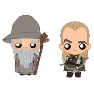 Set 2 figuras Pokis Gandalf Legolas El Señor de los Anillos