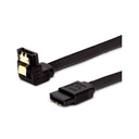 Savio GAK-04 Kabel SATA III 30cm, oplot czarny, ktowy, zote zatrzaski cable de SATA 0,3 m SATA 7-pin 2 x SATA 7-pin Negro