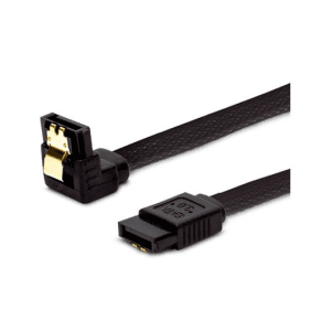 Savio GAK-04 Kabel SATA III 30cm, oplot czarny, ktowy, zote zatrzaski cable de SATA 0,3 m SATA 7-pin 2 x SATA 7-pin Negro