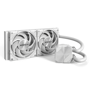 Montech HyperFlow Silent 240 Procesador Sistema de refrigeración líquida todo en uno 12 cm Blanco 1 pieza(s)