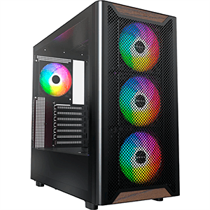 TORRE ATX MONTECH XR WOOD BLACK VENT 4X120MM CPU MAX175MM G