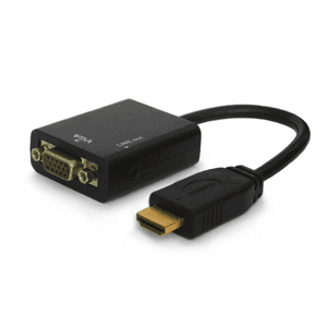 Savio CL-23 adaptador de cable de vídeo 0,5 m VGA (D-Sub) HDMI tipo A (Estándar) Negro