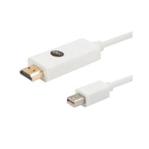 Savio CL-83 adaptador de cable de vídeo 1,8 m Mini DisplayPort HDMI Blanco
