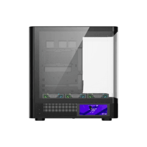 XYZ QUANTUM PRO, TORRE GAMING , 4x VENTILADORES, PWM, BTF, PANTALLA 6,2" , TIPO C , ATX, NEGRA
