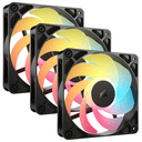 Corsair RS120-R ARGB Carcasa del ordenador Ventilador 12 cm Negro 3 pieza(s)