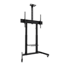 TooQ “AQUILES” Soporte de Suelo con Ruedas con Regulación de Altura para Pantallas 60"-100", Negro