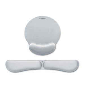SUBBLIM Pack Ergo Memoryflex – Conjunto de alfombrilla para ratón y reposamuñecas para teclado Plata