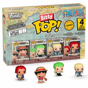 Blister 4 figuras Bitty POP One Piece Luffy