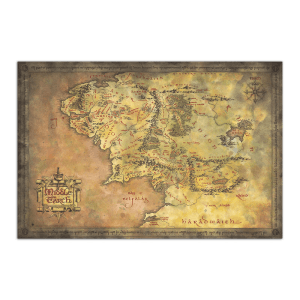 Poster Mapa de la Tierra Media El SeI±or de los Anillos