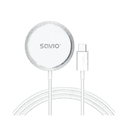 Savio LA-11 cargador de dispositivo móvil Teléfono móvil, Universal Blanco CC Cargador inalámbrico Interior