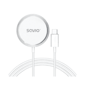 Savio LA-11 cargador de dispositivo móvil Teléfono móvil, Universal Blanco CC Cargador inalámbrico Interior