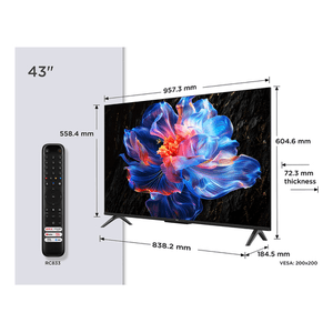 TCL P6K 43P6K Televisor 109,2 cm (43") 4K Ultra HD Smart TV Wifi Metálico