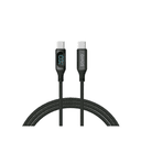 Savio USB-C - USB-C cable with display CL-174 1 m black cable USB USB 3.2 Gen 1 (3.1 Gen 1) USB C Negro