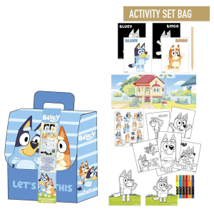 Mochila set coloreable Bluey
