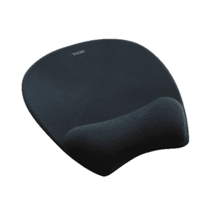 TooQ Alfombrilla para raton ergonomica con reposamuñecas de Espuma Viscoelastica Negro
