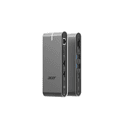 Acer HP.DSCAB.022 base para portátil y replicador de puertos Alámbrico USB 3.2 Gen 1 (3.1 Gen 1) Type-C Plata