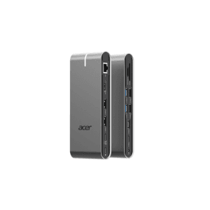 Acer HP.DSCAB.022 base para portátil y replicador de puertos Alámbrico USB 3.2 Gen 1 (3.1 Gen 1) Type-C Plata