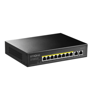 Strong SW8010POE+ switch Gigabit Ethernet (10/100/1000) Energía sobre Ethernet (PoE) Escritorio Negro