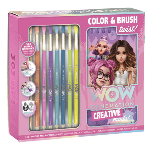 Set bloc artista pincel y lapices acuarela Wow Generation
