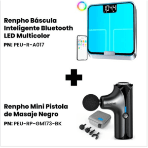 RENPHO BALANCE CONNECTEE RENPHO ELIS CHROMA A017 PISTOLET DE MASSAGE RENPHO MINI GM173