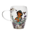 Taza cristal flores secas Jasmine Princesas Disney