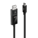 Lindy 43341 adaptador de cable de vídeo 1 m USB Tipo C DisplayPort Negro
